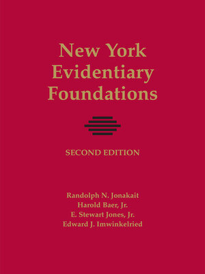 cover image of New York Evidentiary Foundations